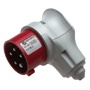 3982, Right-angle, Röd, Vit, IP44, 1 styck
