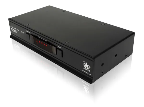 AdderView 4PRO DisplayPort - Omkopplare för tangentbord/video/mus/ljud - 4 x KVM/ljud - 1 lokal användare - skrivbordsmodell