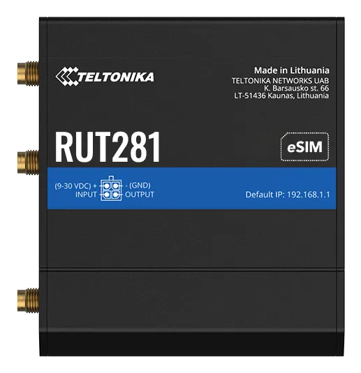 RUT281 Compact Global LTE CAT 4 Router (RUT281000000 / Standard package with EU PSU) - Wireless router N Standard - 802.11n