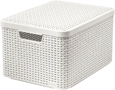 Basket Style L Bin Organiser med lock 30L