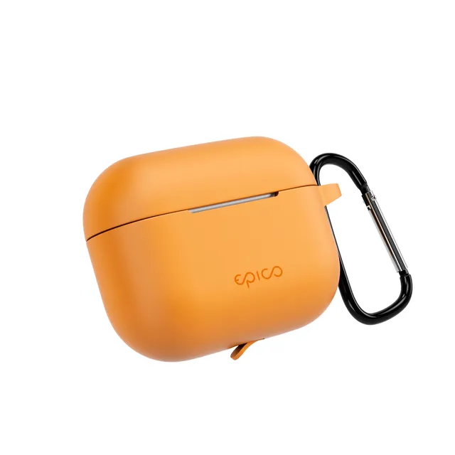 Silicone | Cover AirPods Pro 3 | Orange | Secure Carabiner