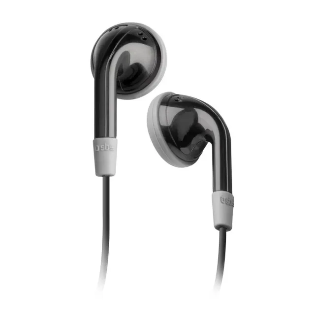 Earset trådbunden stereo Duo, jack 3,5 mm med mikrofon och svarsknapp - Svart