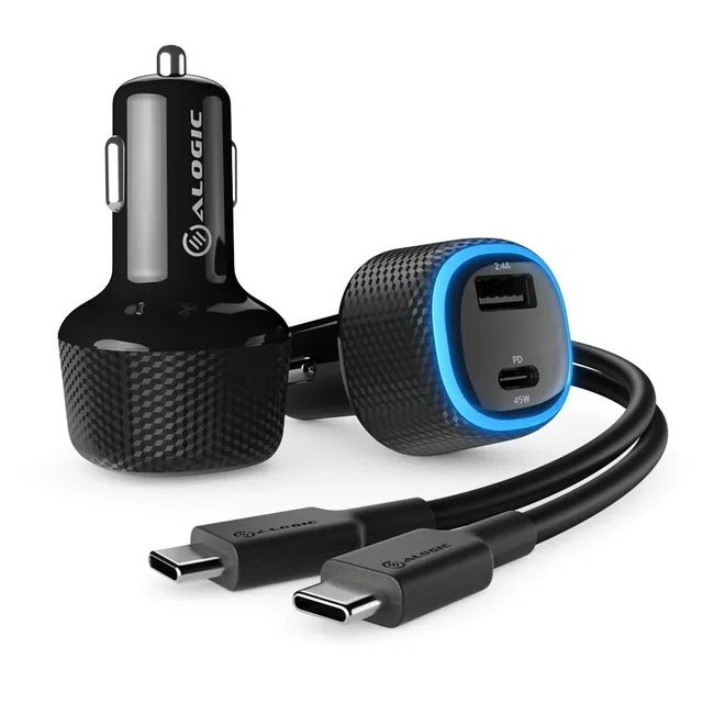 Rapid 2 Port USB-A + USB-C Car Charger 12W + 45W