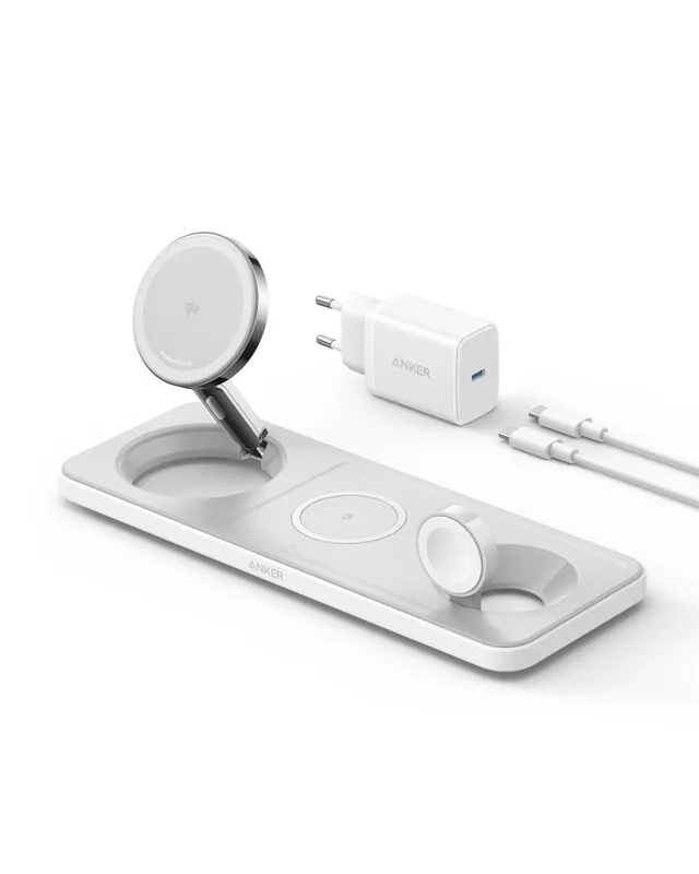 MagGo Wireless Charging Station (3-in-1 Pad) - White