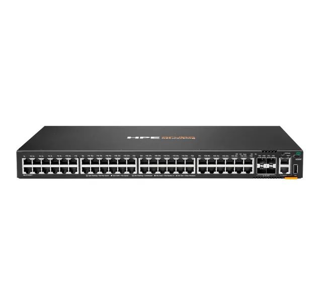 HPE Aruba CX 6200F - Switch - endast horisontal ytmontering - L3 - Administrerad - 48 x 10/100/1000 + 4 x 100/1000 SFP - framsidan och sida till baksi