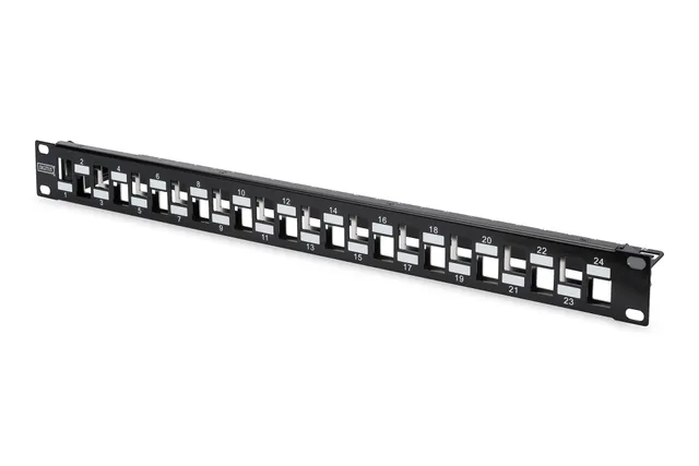 DN-91412 - Patch-panel - STP - RJ-45 X 24 - svart, RAL 9005 - 1U - 19