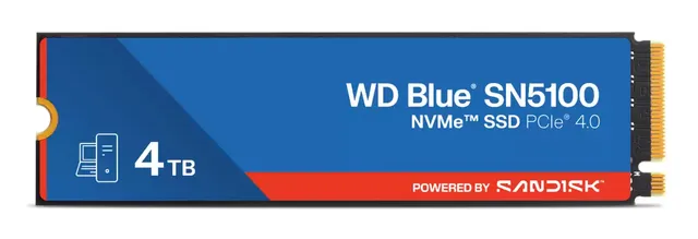 WD Blue SN5100 - SSD - 4 TB - inbyggd - M.2 2280 - PCIe 4.0 x4 (NVMe)