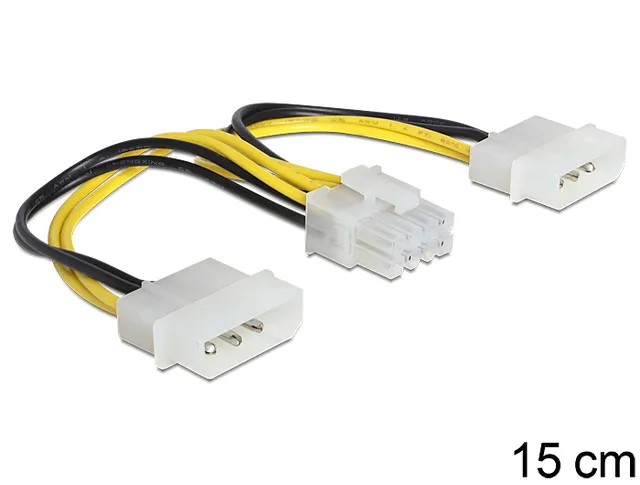 - Strömkabel - 8-stifts EPS12V (hona) till