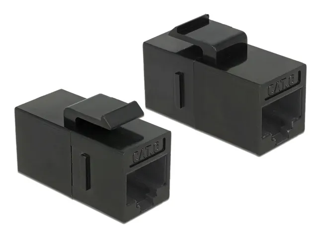 Keystonemodul RJ45 till RJ45-kontakt Cat6 UTP Svart