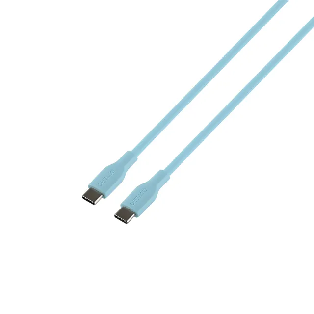 USB-C Laddningskabel 60W Silikon - Turkos - 1,5m