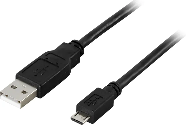 USB 2.0 kabel Typ A ha - Typ Micro B ha - 0,5m - Svart