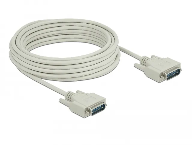 - Seriell kabel - 15 pin D-Sub (DB-15) (hane) till 15 pin D-Sub (DB-15) (hane) - 10 m - tumskruvar - beige
