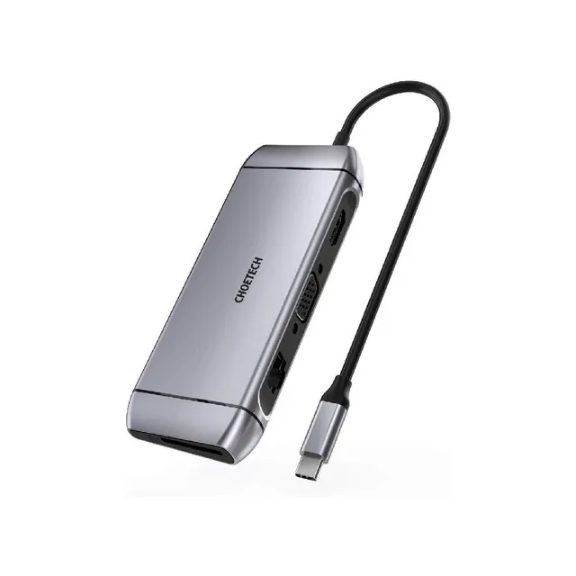 9-in-1 4K HDMI 100W PD and USB 3.0 USB-C Hub Gray USB Hub - USB 3.0 - 9 porte - Grey