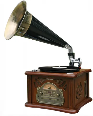 HIF-1850TUMPK, Brun, Trä, 33,45,78 RPM, AM, FM, MP3, WMA, LCD