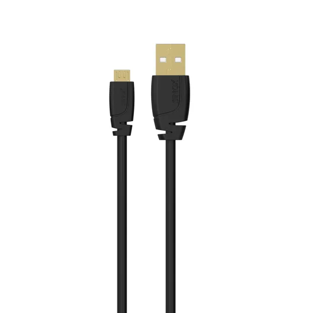 Sinox Micro USB-kabel. 2m. Svart, 2 m, Micro-USB B, USB A, USB 2.0, 0,48 Gbit/s, Svart