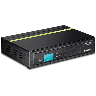 TPE S50 - Switch - ohanterad - 4 x 10/100 (PoE) + 1 x 10/100 - skrivbordsmodell - PoE (31 W)