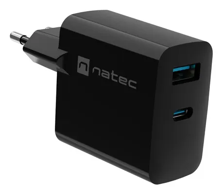Ribera GaN USB-laddare - USB-A & USB-C - 65W - Svart