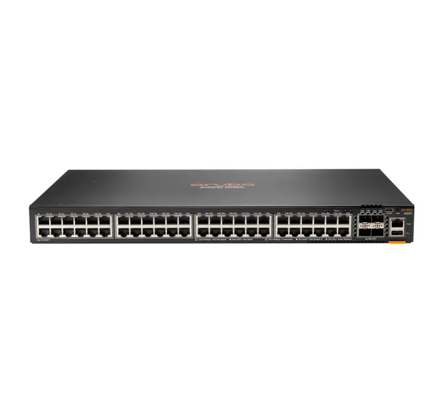 HPE Aruba CX 6300F - Switch - endast horisontal ytmontering - L3 - Administrerad - 48 x 10/100/1000 (PoE+) + 4 x 50 Gigabit Ethernet SFP56 - framsidan