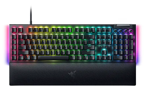 BlackWidow V4 - Green Mechanical (Clicky) - Gaming Tangentbord - Fransk - Svart