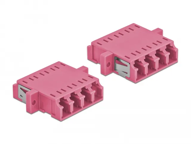 Optical Fiber Coupler LC Quad f to LC Quad f MM 2 pcs