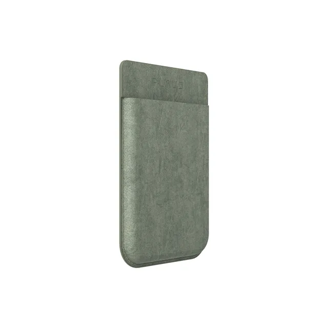 Note - Påse for recorders - magnetic, with wireless charging - MagSafe-kompatibilitet - läder - grön