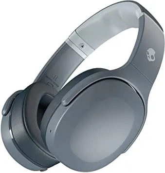 Crusher Evo - Hörlurar med mikrofon - fullstorlek - Bluetooth - trådlös - grå