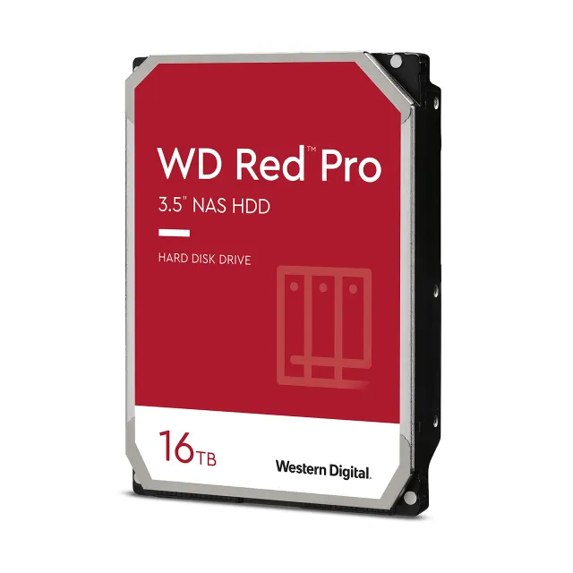 WD Red Pro WD161KFGX - Hårddisk - 16 TB - inbyggd - 3.5" - SATA 6Gb/s - 7200 rpm - buffert: 512 MB