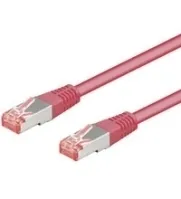 Patchkabel CAT 6, S/FTP (PiMF), magenta, 20 m kopparledare (CU), halogenfri kabelhölje (LSZH)