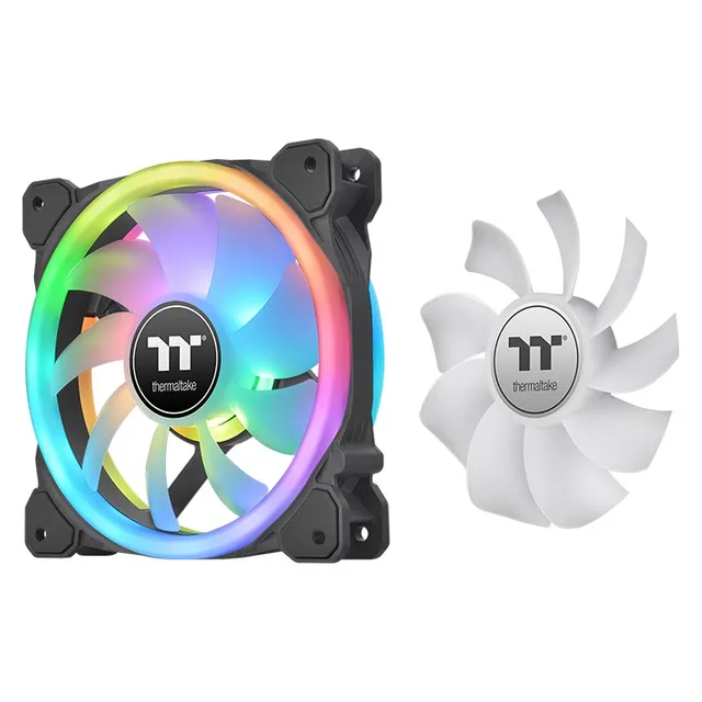 SWAFAN 12 RGB TT Premium Edition 120 mm -kotelotuuletin - 3 kappaletta - Musta