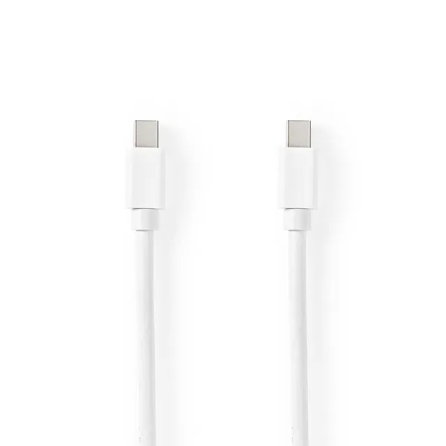 Mini Displayport-kabel | DisplayPort 1.4 | Mini DisplayPort Hane | Mini DisplayPort Hane | 48 Gbps | Nickelplaterad | 2.00 m | Rund | PVC | Vit | Blister