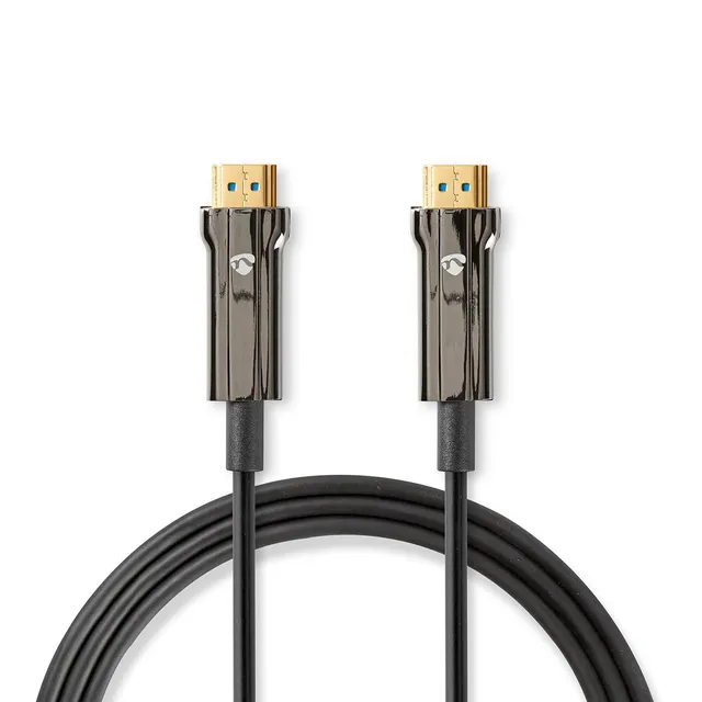 Aktiva Optiska Ultra High Speed HDMI Kabel med Ethernet | HDMI™ Kontakt | HDMI™ Kontakt | 8K@60Hz | 48 Gbps | 20.0 m | Rund | PVC | Svart | Presentbox