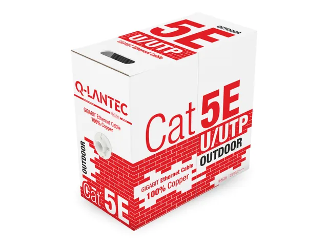 Q-LANTEC bulk cable - 305 m - Svart - 305m