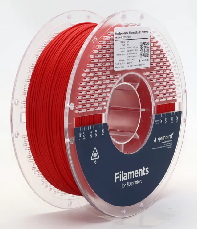 High Speed PLA filament - Röd - 1.75mm ø - 1 kg