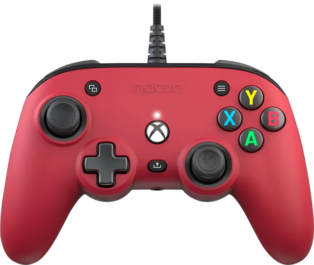 Official Wired Pro Compact Controller - Red - Wired Controller - Microsoft Xbox Series S