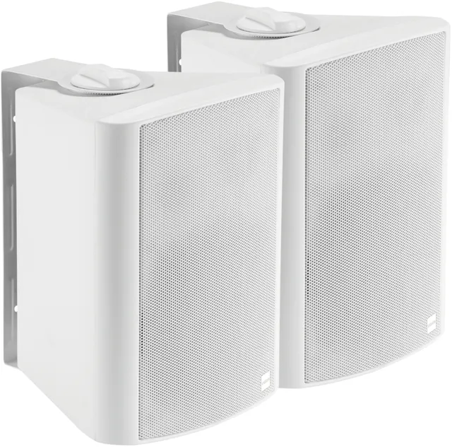 Professional Active 5.25" Wall Speakers - LIFETIME WARRANTY - 2 x 15w (RMS) - 2-way - 1 x minijack input / 1 x 2-Phono input (summed) - interna