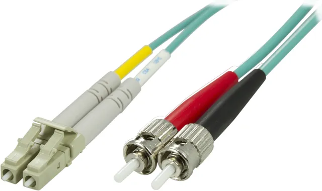 OM3 fiberkabel LC - ST, duplex, multimode, 50/125, 1m (LCST-61)