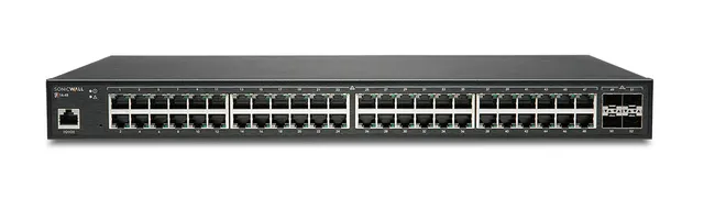 SonicWall Switch SWS14-48 - Switch - Administrerad - 48 x 10/100/1000 + 4 x 10 Gigabit SFP+ - rackmonterbar - med 3 års 247-support