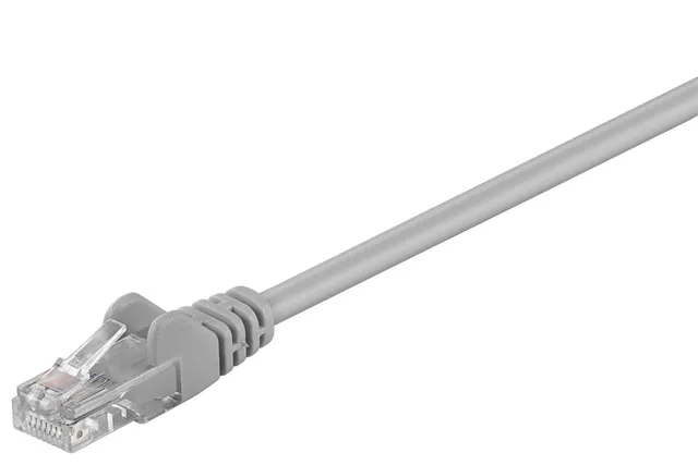 Patchkabel CAT 5e, U/UTP, grå, 30 m kopparklädd aluminiumtråd (CCA)
