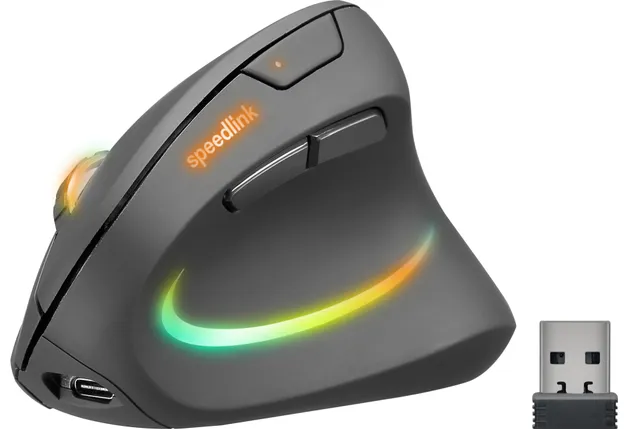 PIAVO PRO - Ergonomisk mus - 5 knappar - Svart