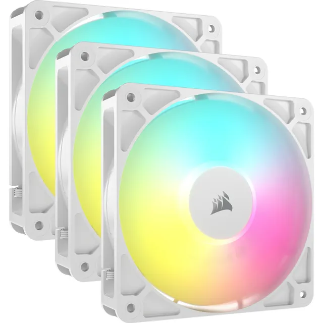 CORSAIR RS120 ARGB Triple Pack - Lådfläkt - 120 mm - vit (paket om 3)