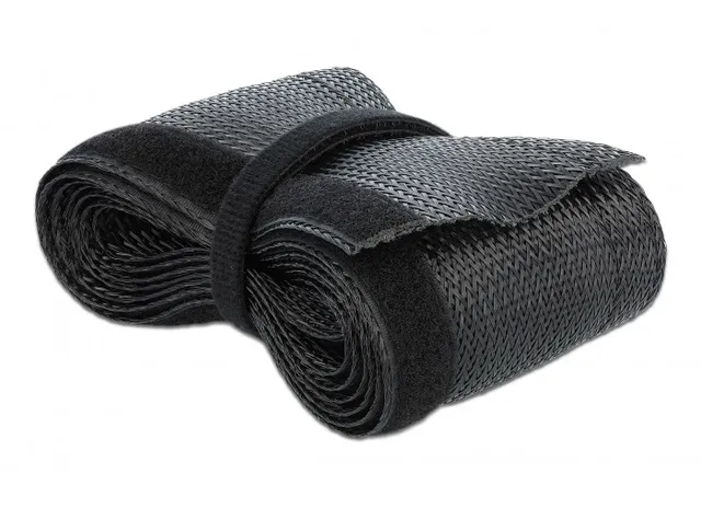 Braided Sleeving with Hook-and-Loop Fastene