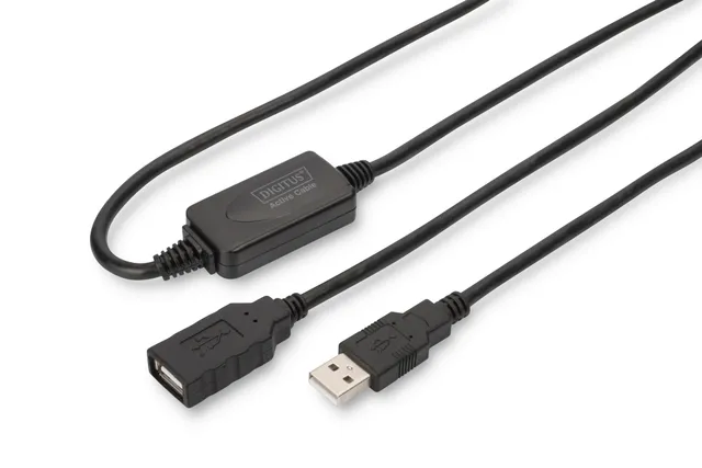 USB 2.0 Repeater Cable DA-73101 - USB-förlängningskabel - USB (hane) till USB (hona) - USB 2.0 - 15 m - aktiv