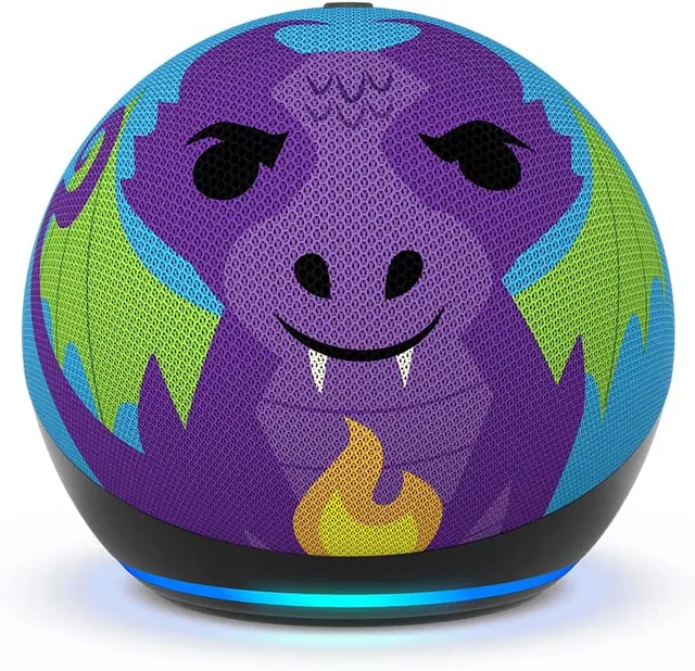 Echo Dot (5th Generation) Kids - Smarthögtalare - Wi-Fi, Bluetooth - Appkontrollerad - Dragon