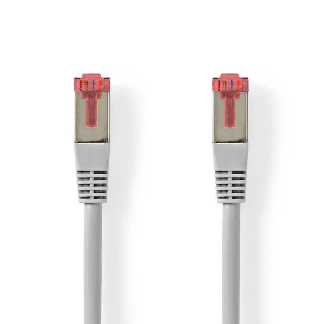 CAT6 Nätverkskabel | RJ45 hane | RJ45 hane | SF/UTP | 0.50 m | Rund | PVC | Grå | Label