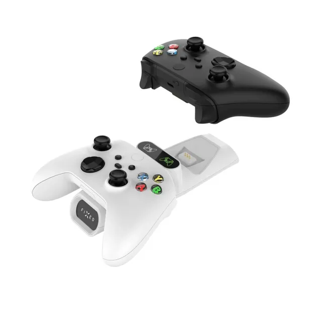 - Laddningsstation - Li-Ion - 2 utdatakontakter (styrenhet för Xbox) - vit