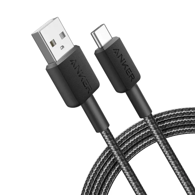 322 USB-A to C, 1.8m, Svart
