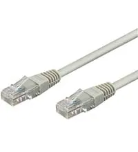 CAT 6 patchkabel, U/UTP, grå kopparklädd aluminiumtråd (CCA), 1 m