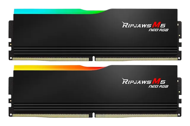 Ripjaws M5 Neo RGB DDR5-6000 - 64GB - CL28 - Dual Channel (2 pcs) - AMD EXPO - Svart med RGB