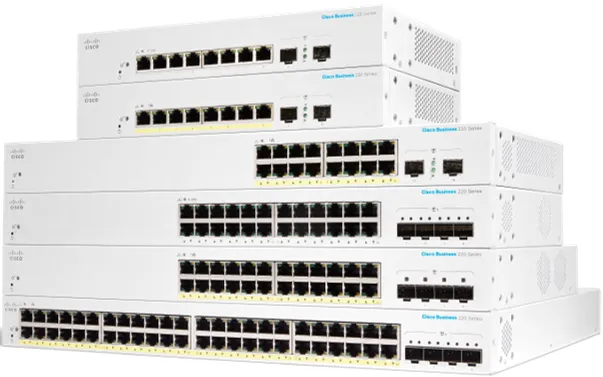 Business 220 Series CBS220-48P-4G - Switch - smart - 48 x 10/100/1000 (PoE+) + 4 x gigabit SFP (upplänk) - rackmonterbar - PoE+ (382 W) - återan