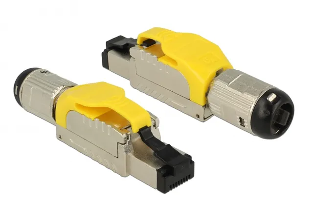 DeLOCK Nätverkskontakt - RJ-45 (hane) - 6.6 cm - STP - CAT 6a - startad - metall